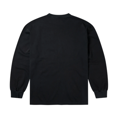 Faded Grunge LS Tee Black - ARIES 背面