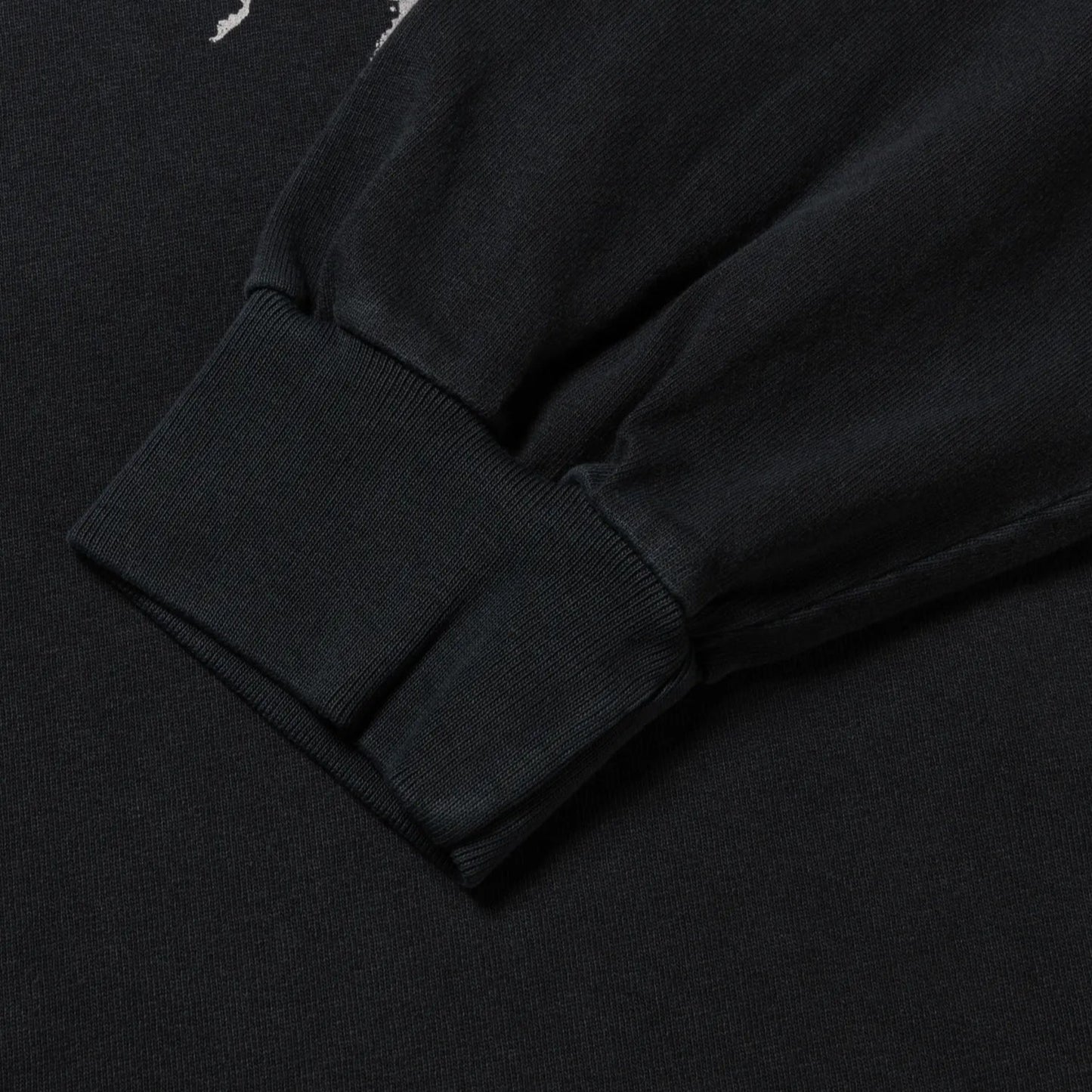 Faded Grunge LS Tee Black - ARIES 袖口のディテール