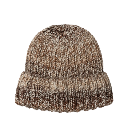 Rib Knit Space Dye Beanie Brown - ARIES 正面