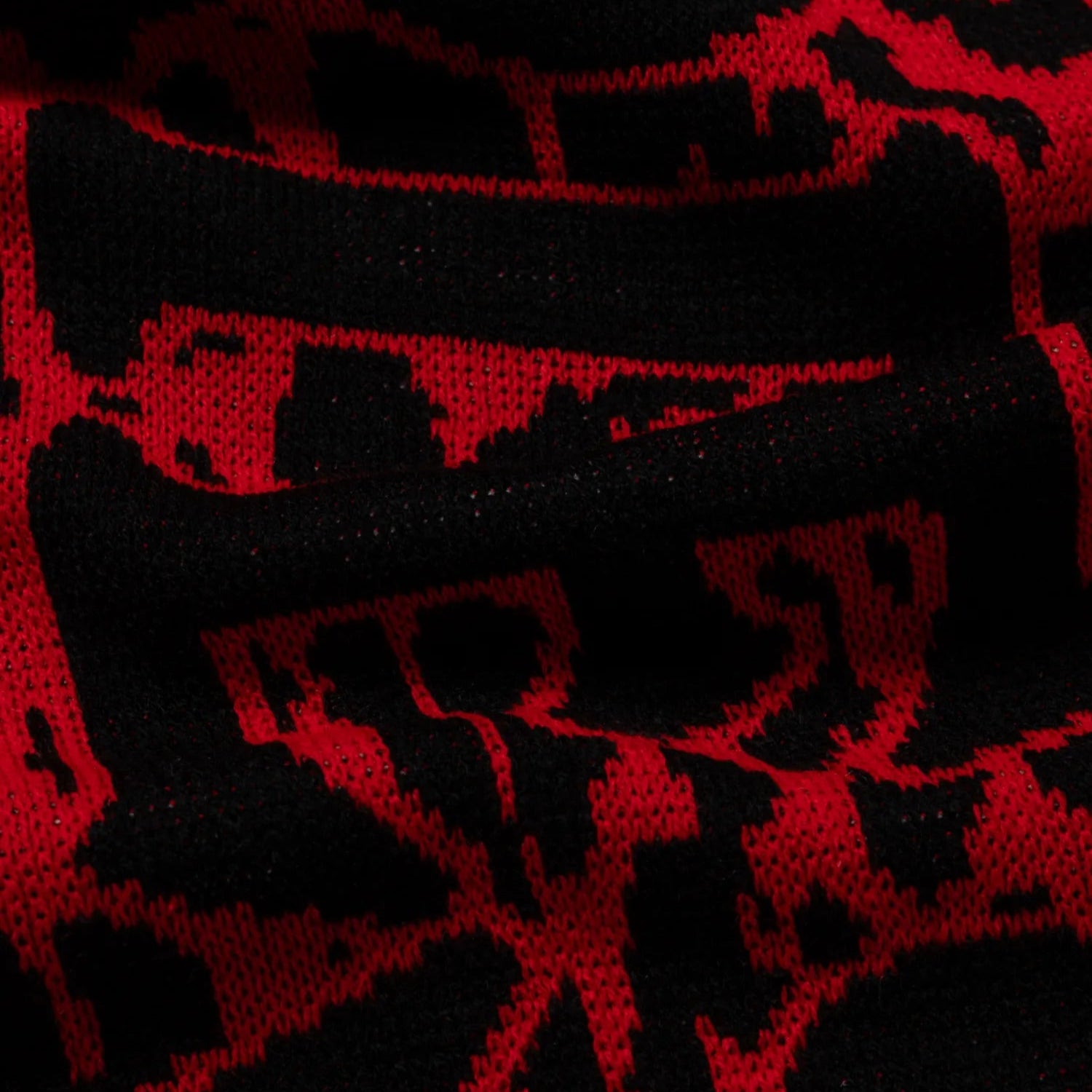 ARIES J'Adoro Aries Leopard Scarf Red - ARIES 生地部分のディテール