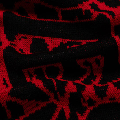 ARIES J'Adoro Aries Leopard Scarf Red - ARIES 生地部分のディテール