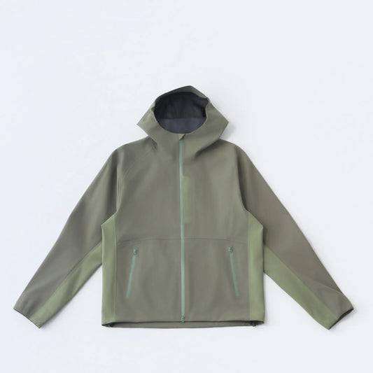 Hiking Patrol ARC LIGHTWEIGHT SHELL JACKET 2.0 PINE MIST フロントデザイン 長袖ジャケット 全体ビュー