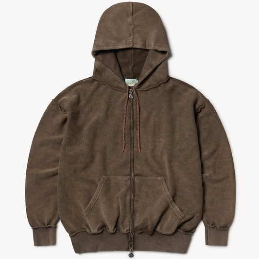 ARIES Aged Reverso Temple Zip Through Hoodie Brown【AR20028.03】(N)