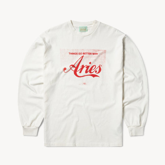 ARIES Faded Cola LS Tee Off White【AR62652.03】(N)