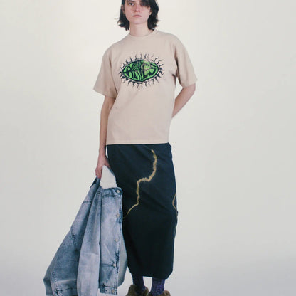 Faded Grunge SS Tee Beige - ARIES 着用正面