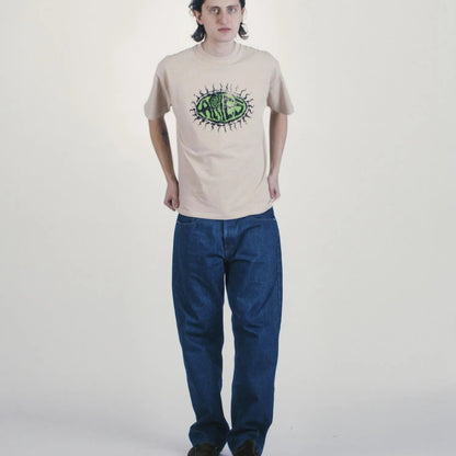 Faded Grunge SS Tee Beige - ARIES 着用正面