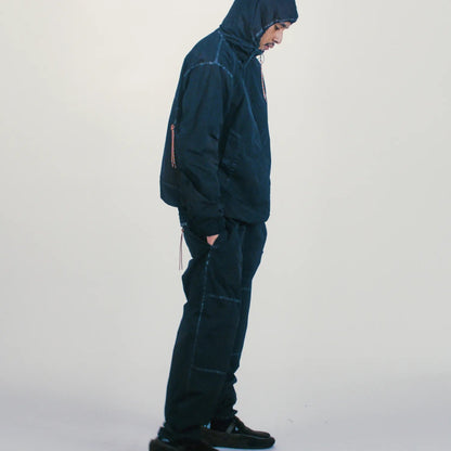 Rag Dye Windcheater Pant Brown - ARIES 着用側面