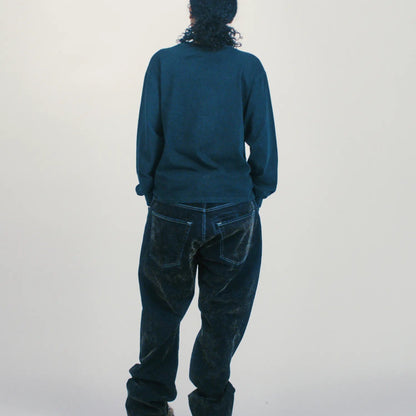 Faded Grunge LS Tee Black - ARIES 着用背面