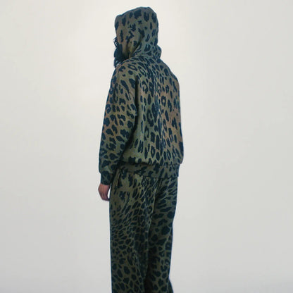 Leopard Tie Dye Hoodie Multi - ARIES 着用背面