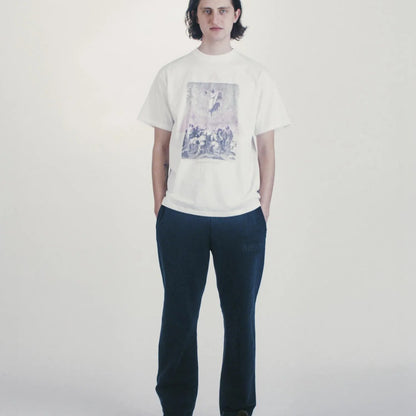 Faded Beam Me Up Daddy SS Tee Off White - ARIES 着用正面