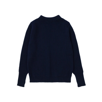 ANDERSEN-ANDERSEN Navy Crewneck Navy Blue 正面