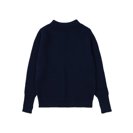 ANDERSEN-ANDERSEN Navy Crewneck Navy Blue 正面