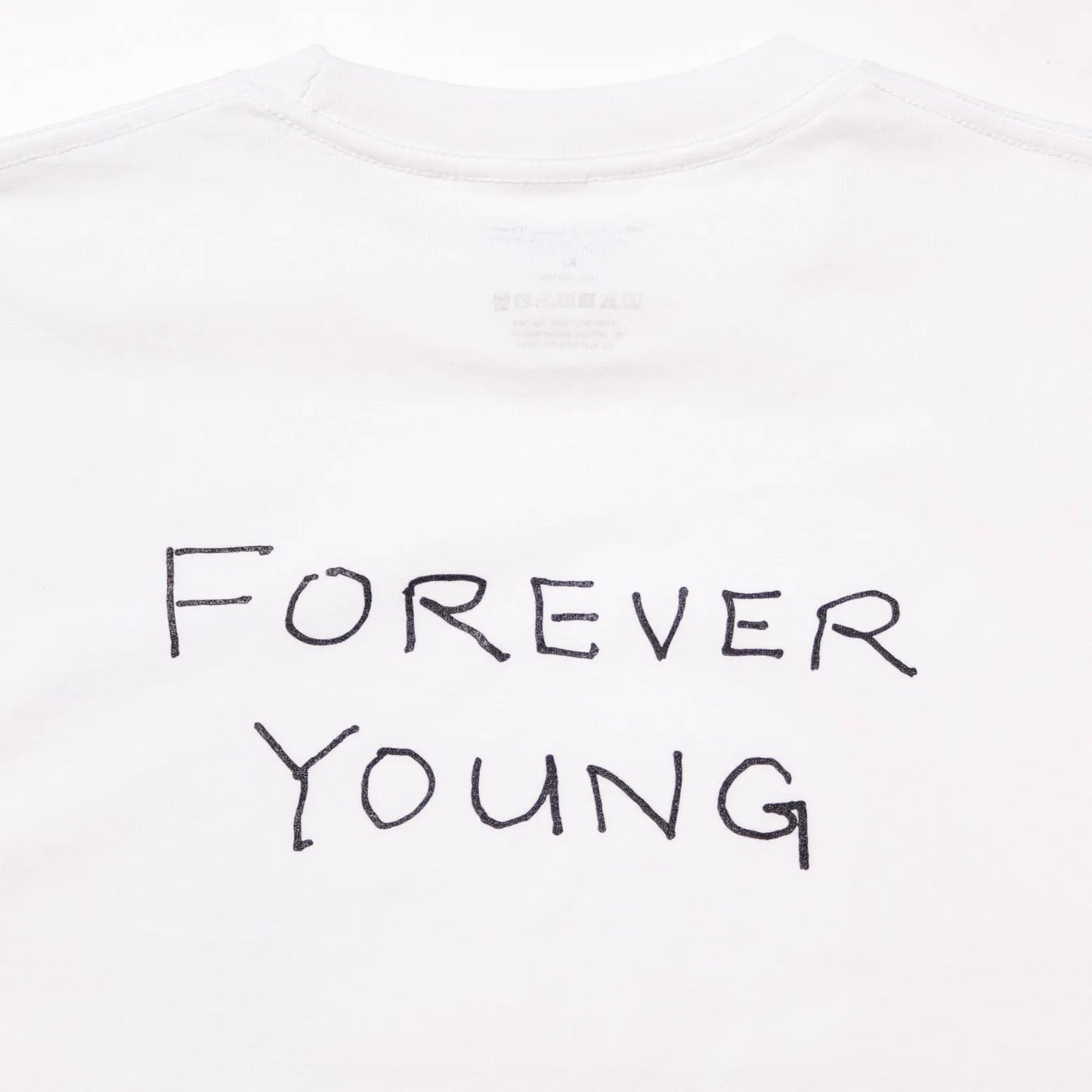 BLANK MAG Forever Young cast photo S/S Tee White 背面ロゴ