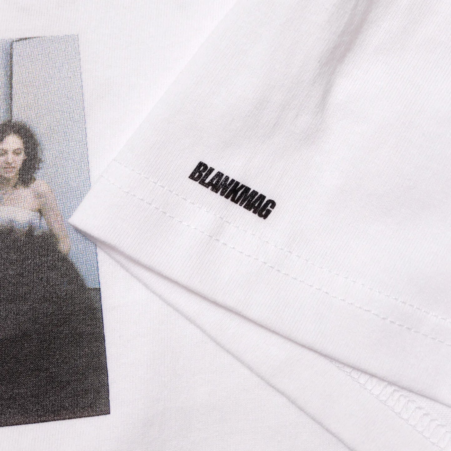 BLANK MAG Forever Young cast photo S/S Tee White 袖口ロゴ