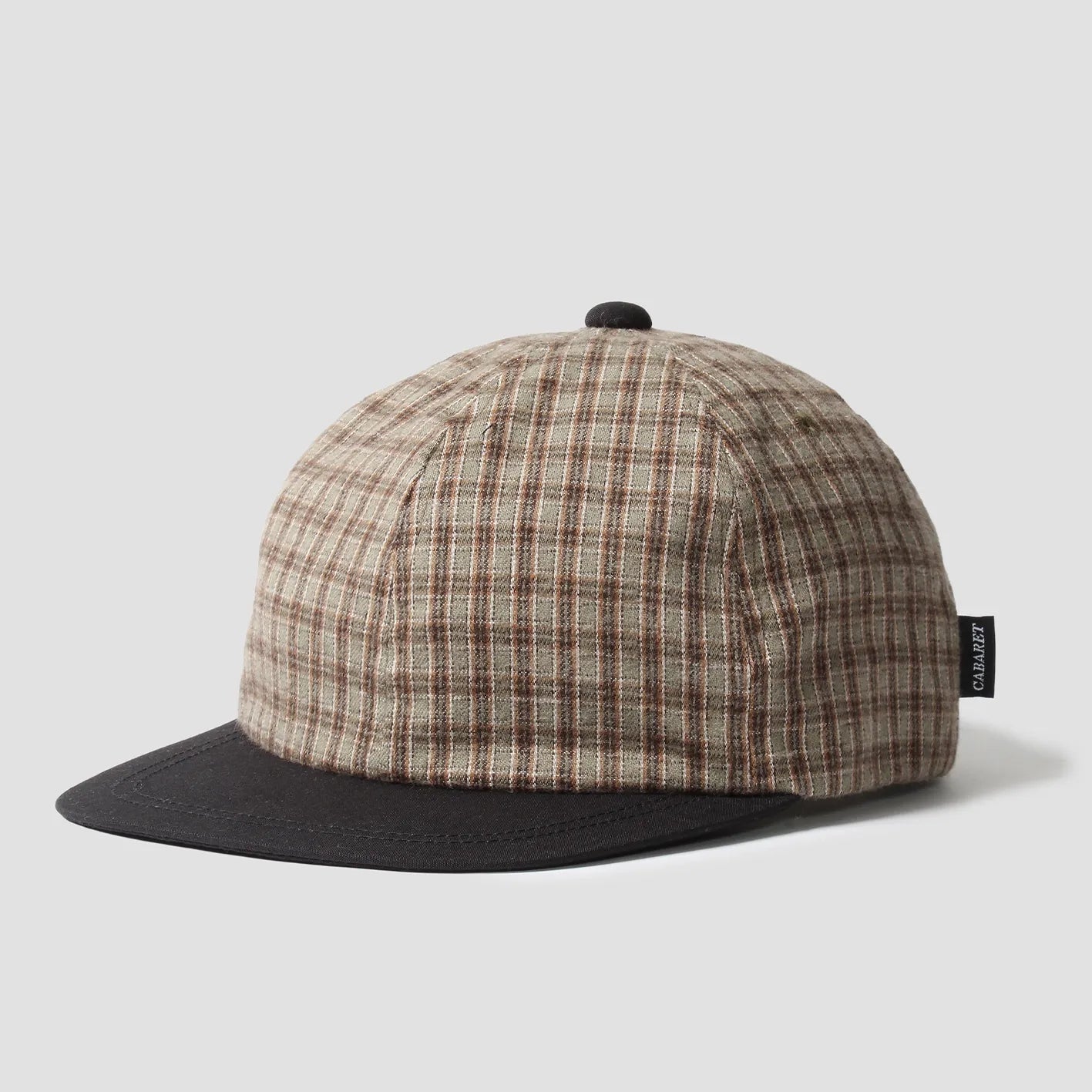 CABARET POVAL Basic 6-Panel Cap Plaid 正面