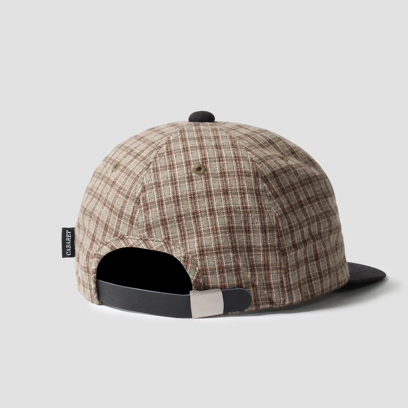 CABARET POVAL Basic 6-Panel Cap Plaid 背面