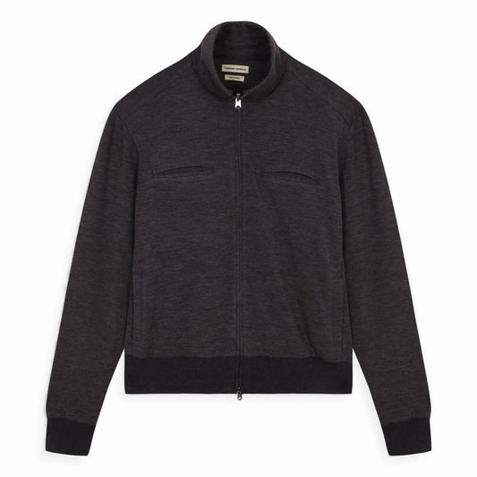 CAMISAS MANOLO（カミサス マノロ）Grey Jersey CM Jacket グレー ウールジャージー ジップジャケット 正面