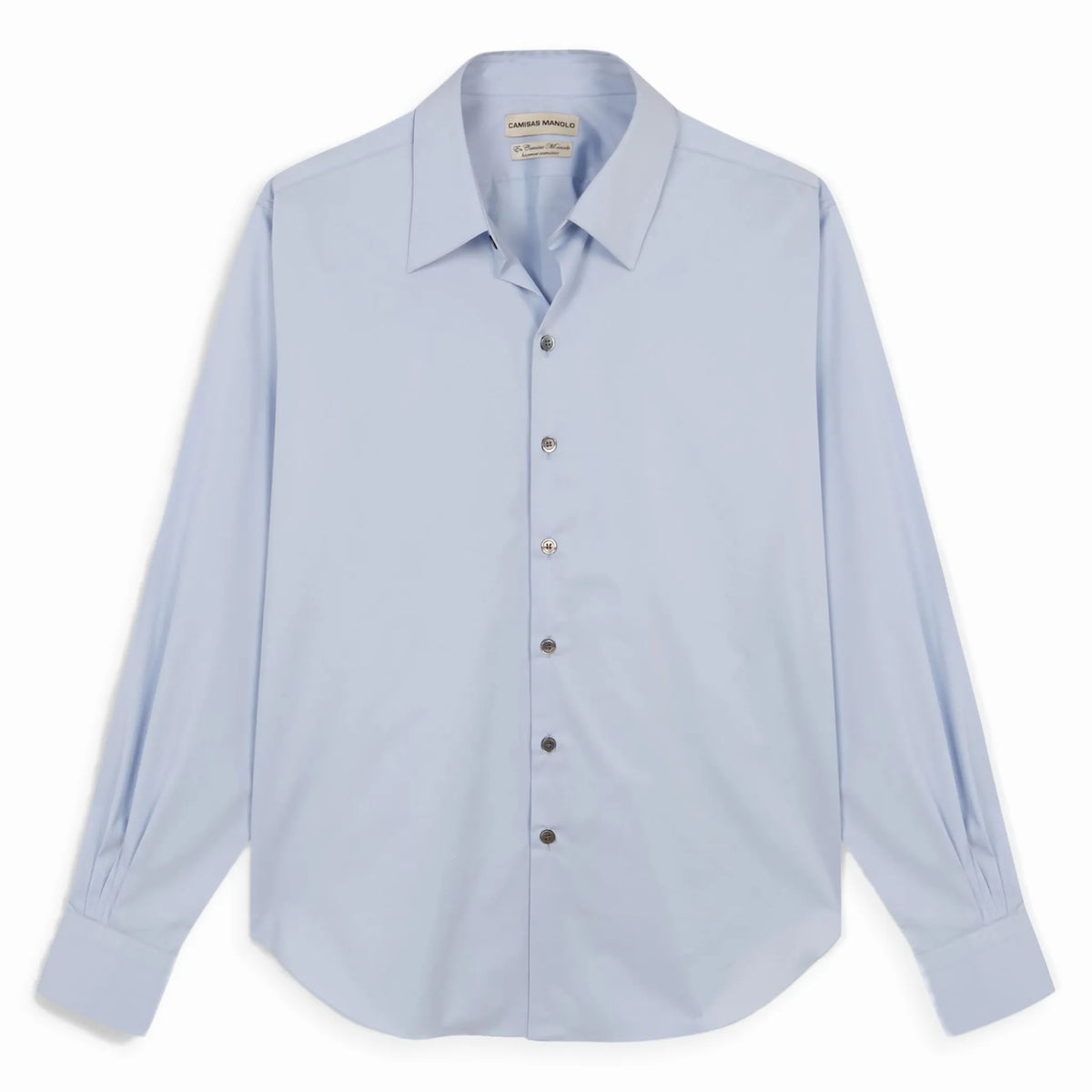 CAMISAS MANOLO（カミサス マノロ）Light Blue Normal Shirt ライトブルー 長袖シャツ 正面