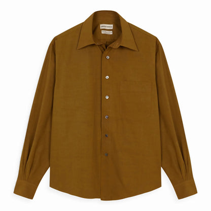 CAMISAS MANOLO（カミサス マノロ）Olive Sobrecamisa Shirt オリーブ 長袖シャツ 正面