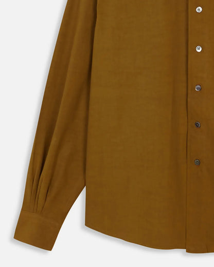 CAMISAS MANOLO（カミサス マノロ）Olive Sobrecamisa Shirt オリーブ 生地・袖口・ボタン ディテール
