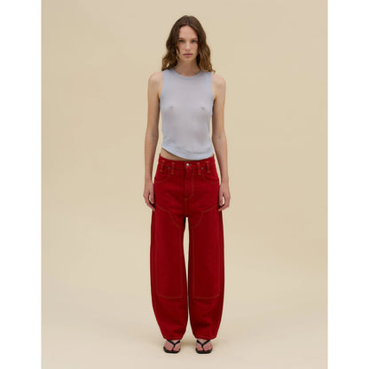 ECKHAUS LATTA DOUBLE KNEE BAGGY JEAN POPPY【1229-EL-PS26-P】