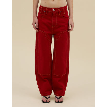 ECKHAUS LATTA DOUBLE KNEE BAGGY JEAN POPPY【1229-EL-PS26-P】