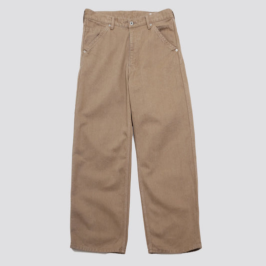 ENCOMING ENST DENIM TROUSER Beige フロントデザイン パンツ 全体ビュー