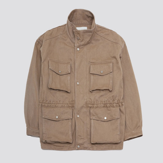 ENCOMING FOUR POCKETS BLOUSON Beige フロントデザイン ジャケット 全体ビュー