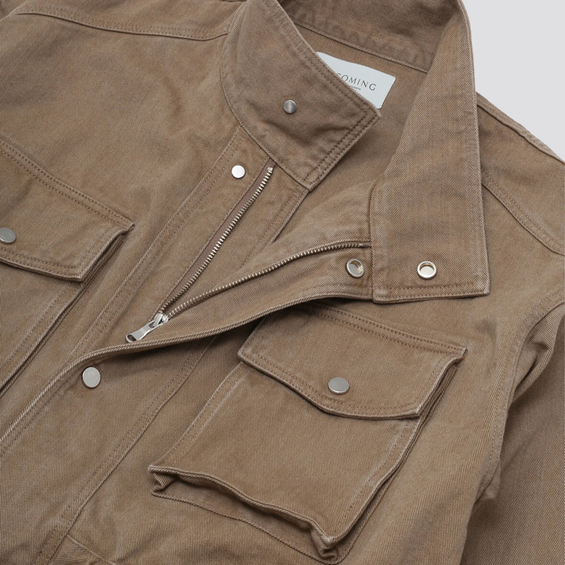 ENCOMING FOUR POCKETS BLOUSON Beige ファスナーディテールフラップ仕様