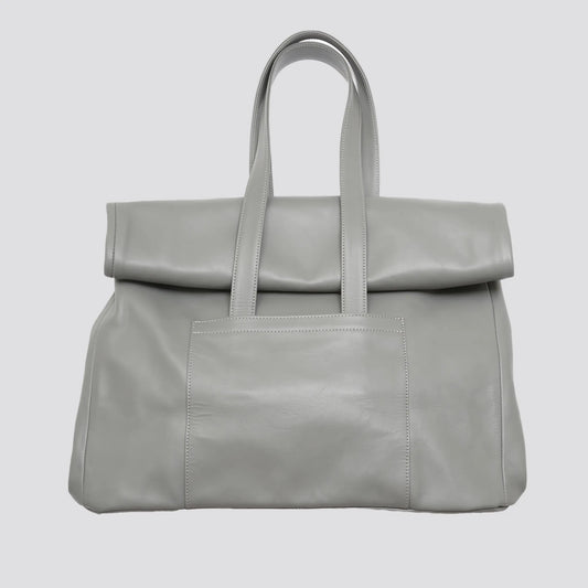 ENCOMING ROLLED PAPER TOTE BAG Slate Green フロントデザイン トートバッグ 全体ビュー