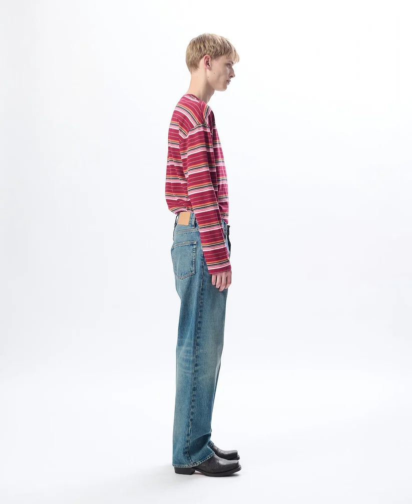 SUNFLOWER Loose Denim Dark Blue Vintage【5174-1】(N) 着用写真 側面