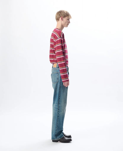 SUNFLOWER Loose Denim Dark Blue Vintage【5174-1】(N) 着用写真 側面