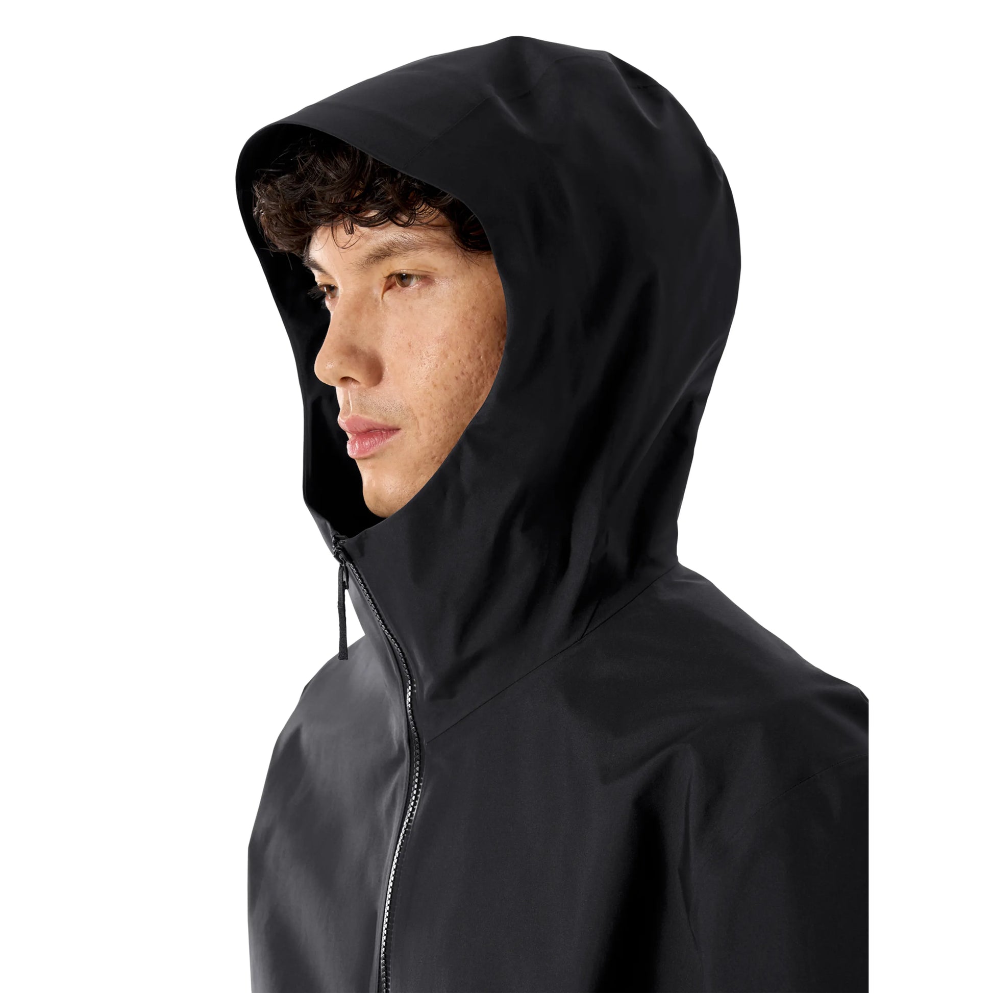 ARC'TERYX VEILANCE Arris Jacket M BLACK 着用画像　フード着用
