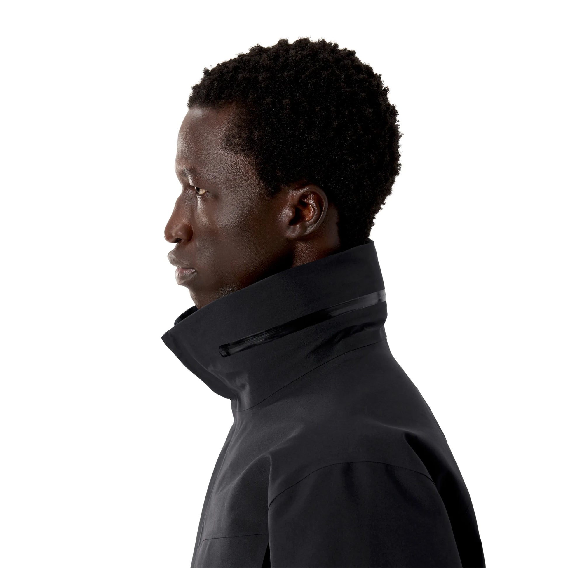 ARC'TERYX VEILANCE Field Jacket M BLACK 着用画像 首元部分側面
