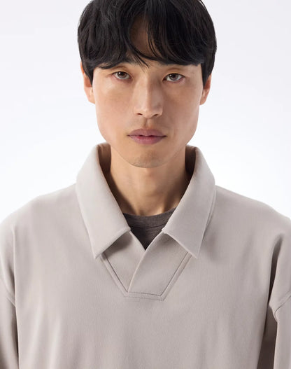 ARC'TERYX VEILANCE Consola Fleece Midlayer M Silkstone 着用イメージ ネック箇所首元