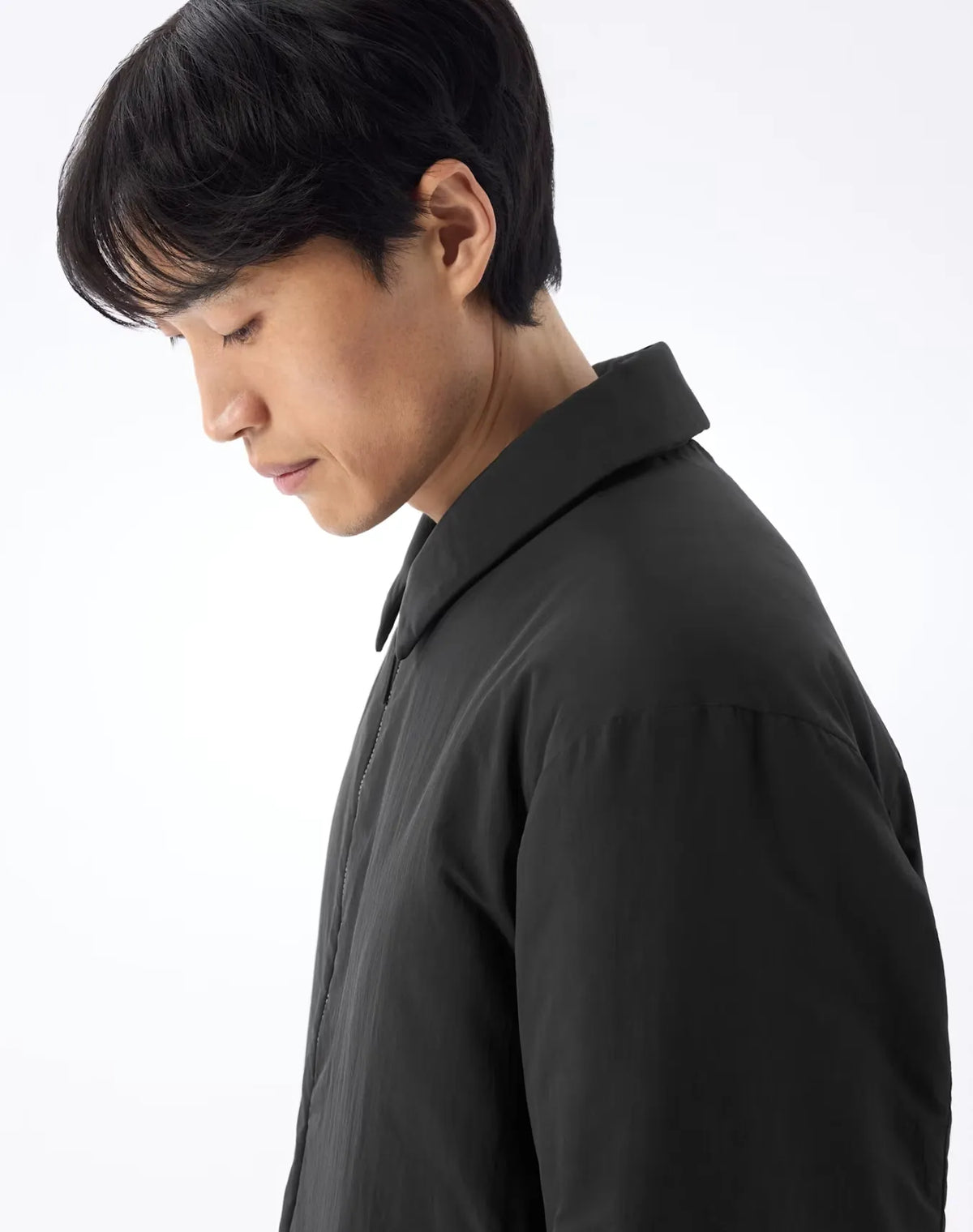ARC'TERYX VEILANCE Naroda Insulated Jacket M Black 着用イメージ 側面ネック箇所詳細