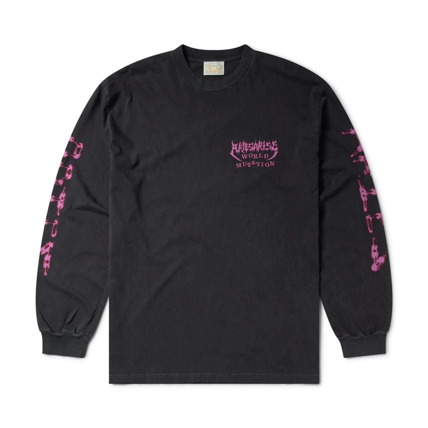 ARIES Faded World Mutate LS Tee Black【AR60024.05】(N)