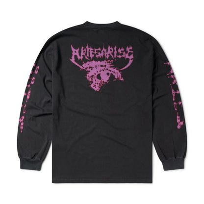 ARIES Faded World Mutate LS Tee Black【AR60024.05】(N)