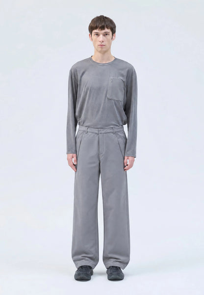 Hiking Patrol Path Inner Brushed Trouser Stone 着用イメージ 全身スタイリング