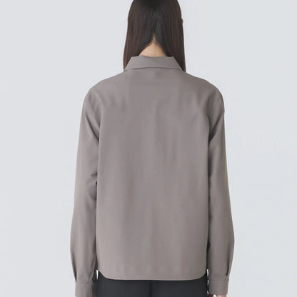 Hiking Patrol EDGE LT SOFTSHELL TECHNICAL SHIRT WALNUT 着用イメージ バックシルエット