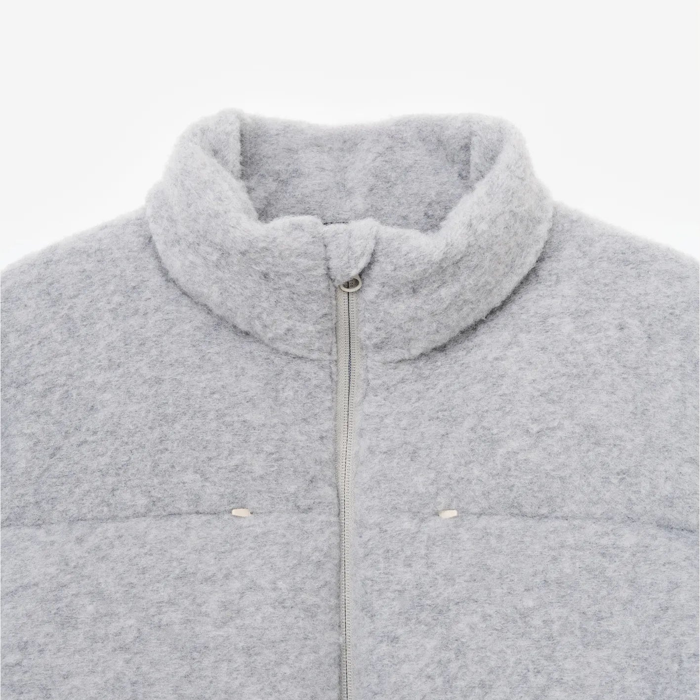 Hiking Patrol ELEMENT TEXTURE DOWN JACKET GREY 首元詳細