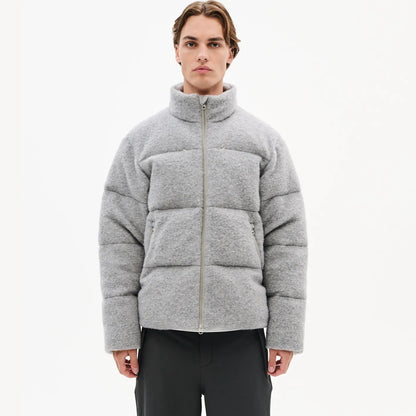 Hiking Patrol ELEMENT TEXTURE DOWN JACKET GREY 着用イメージ 正面