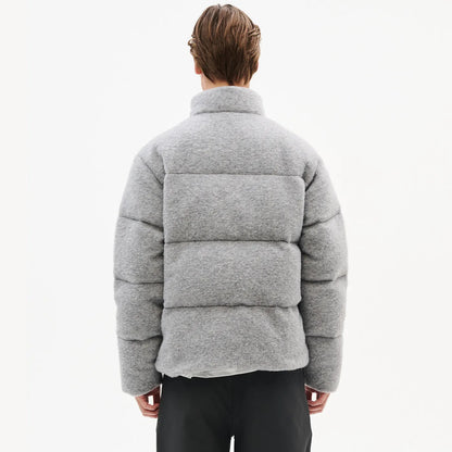 Hiking Patrol ELEMENT TEXTURE DOWN JACKET GREY 着用イメージ 背面