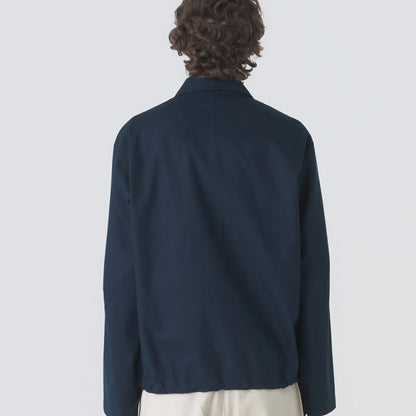 Hiking Patrol WAYPOINT LINEN COTTON MIXED WP JACKET DK NAVY 着用イメージ バックシルエット