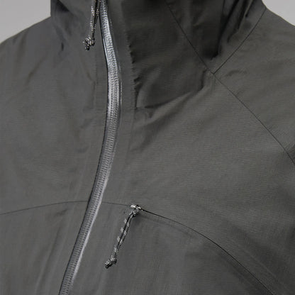 Hiking Patrol × MAMMUT HS HOODED JACKET GABBRO/BLACK ジップディテール 止水ファスナー