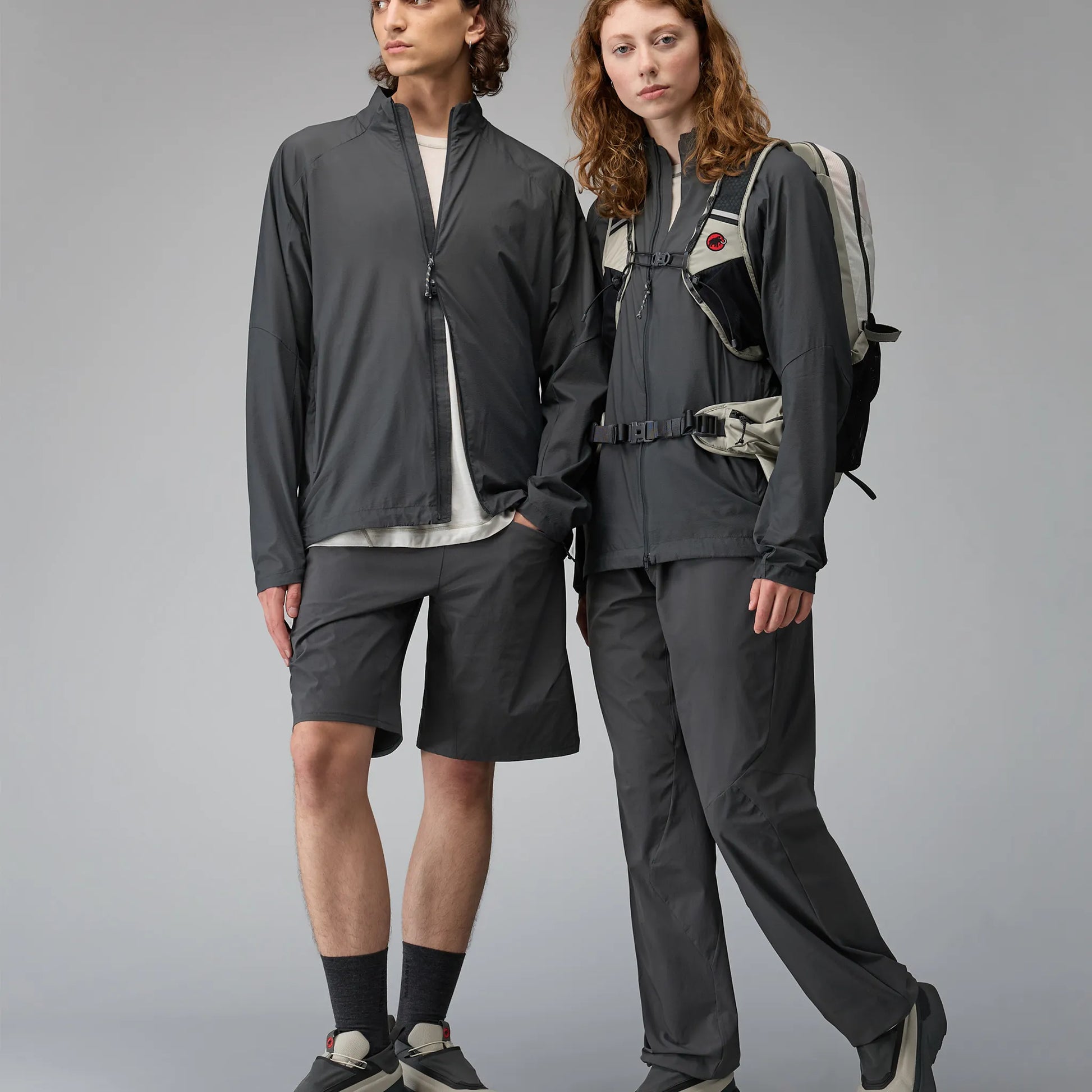Hiking Patrol × MAMMUT WB JACKET GABBRO 着用イメージ 全身スタイリング