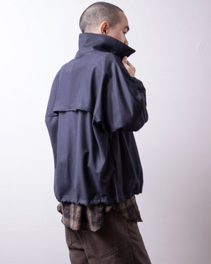 ENCOMING Front Zip Blouson Dark Navy 着用イメージ 背面