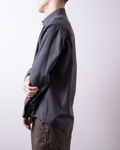 ENCOMING Endr Long Sleeve Shirt Blue Grey 着用イメージ 側面
