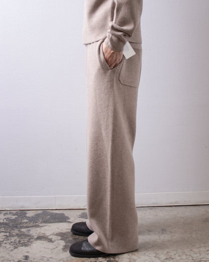 MEIAS Wool Cashmere Wide PT T.Beige ty着用イメージ 側面
