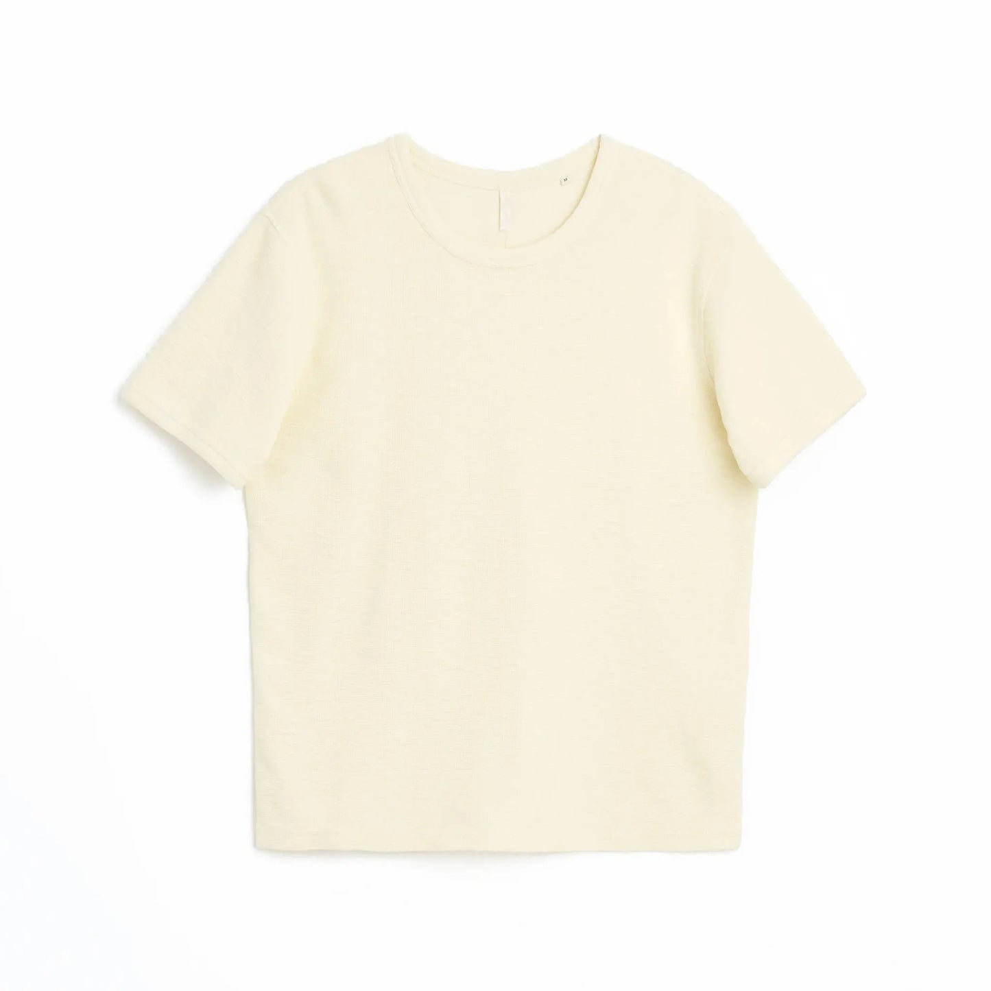 SUNFLOWER JAGGER WAFFLE Vanilla フロントデザイン 半袖トップス 全体ビュー